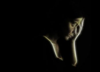 artistic portrait of sad woman